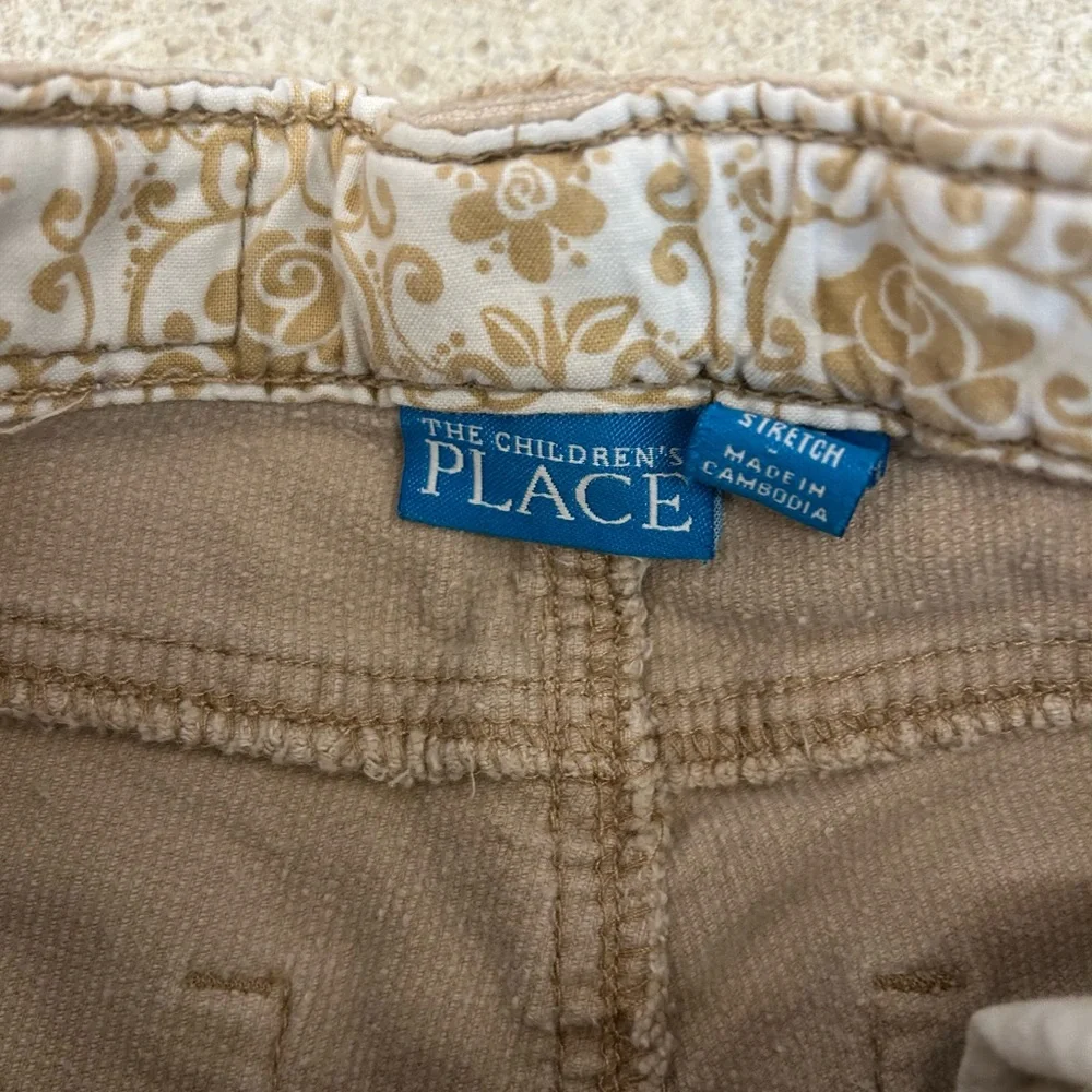 The‎ Childrens Place Tan Glitter Jeans with Heart Pockets Size 24 Months